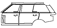 Land Rover Range Rover Extended Wheelbase 2013 - (left) Door+ABCD Pillar+Rear Fender