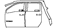 Nissan Titan Crew Cab 2020 - (left) Door+Rear Fender (with Black B-Pillars, with ''TITAN'' emblem on front door)