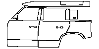 Land Rover Defender 110 2020 - (left)Door+BC Pillar+Rear Fender+Side Skirt