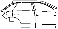 Volkswagen T-ROC Exterior 2020 - (right) Door+Side Skirt+Rear Fender