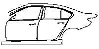 BMW 3 Series Sedan 2020 - (left) Door+BC Pillar+Rear Fender+Side Skirt