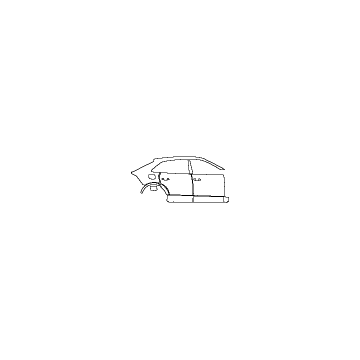 Audi Q8 Exterior 2020 - (right)Door+Side Skirt+Rear Fender (without roof rail)