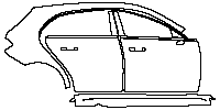 Mercedes-Benz A Class Hatchback 2020 - (right) Door+Side Skirt+Rear Fender