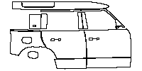 Land Rover Defender 110 2020 - (right) Door+BC Pillar+Rear Fender+Side Skirt