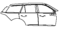 Lincoln Aviator Exterior 2020 - (right) Door+BC Pillar+Rear Fender
