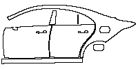 Mercedes-Benz CLA Coupe 2013 - (left) Door+Side Skirt+Rear Fender