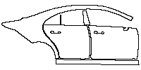 Mercedes-Benz CLA Coupe 2013 - (right) Door+Side Skirt+Rear Fender