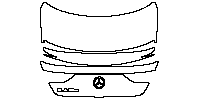 Mercedes-Benz CLA Coupe 2013 - Trunk Lid (with spoiler, with ''CLA XXX'' emblem)