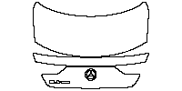 Mercedes-Benz CLA Coupe 2013 - Trunk Lid (without spoiler, with ''CLA 180'' emblem)