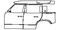 Land Rover Defender 110 2020 - (left) Door+BC Pillar+Rear Fender+Side Skirt