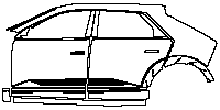 Hyundai IONIQ 5 (US) Exterior 2021 - (left) Door+Side Skirt+Rear Fender (one piece)