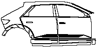 Hyundai IONIQ 5 (US) Exterior 2021 - (right) Door+Side Skirt+Rear Fender (one piece)