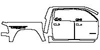 RAM Trucks 1500 TRX Exterior 2021 - (right) Door+Rear Fender+Side Skirt (with [RAM] emblem on the front door, with [TRX] Exterio