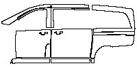 Mercedes-Benz V Class Exterior 2016 - (left) Door+Rear Fender+Side Skirt