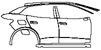 Volkswagen ID.4 GTX 2021 - (right)Door+Side Skirt+Rear Fender (without emblem on front door)