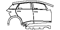 BYD Dolphin (CN) Flagship 2021 - (right) Door+Rear Fender+Side Skirt