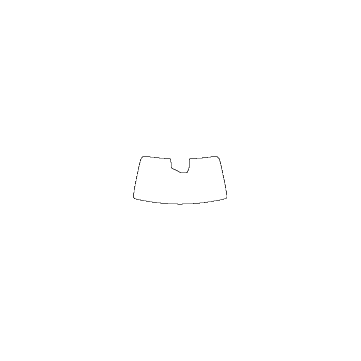 Mercedes-Benz S Class Sedan 2021 - Windshield (with mirror and dotted area cutout, Edge exceeds the innder side of black cermic