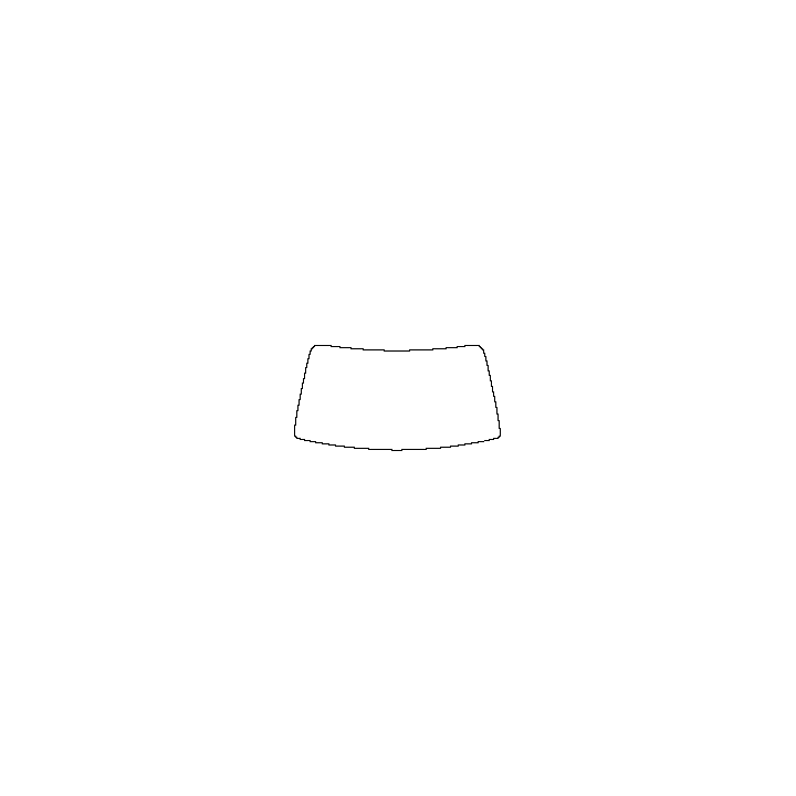 Mercedes-Benz S Class Sedan 2021 - Windshield (without mirror and dotted area cutout, Edge exceeds the innder side of black cerm