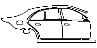 Mercedes-Benz S Class Sedan 2010 - (right) Door+Side Skirt+Rear Fender