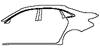 Audi A3 Sedan 2014 - (left) Door+Rear Fender+Side Skirt