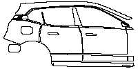 BMW iX Exterior 2021 - (right) Door+Side Skirt+Rear Fender