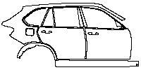 BMW X5 X5 M 2015 - (right) Door+B Pillar+Rear Fender+Side Skirt