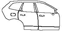 Volvo XC60 R-Design 2018 - (right) Door+BC Pillar+Rear Fender
