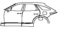 (left)Door+Side Skirt+Rear Fender