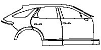 (right)Door+Side Skirt+Rear Fender