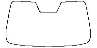 Leapmotor C11 Window 2026 - Windshield (inside) (with mirror and dotted area cutout, Edge ends at the inner side of dotted area)