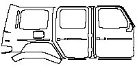 Mercedes-Benz G Class AMG G63 2013 - (right) Door+B Pillar+Rear Fender (with ''G63'' emblem on rear fender)