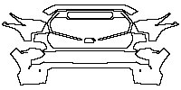 Toyota Sequoia TRD Pro 2023 - Bumper+Headlamp (with 2 PDC)