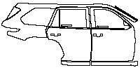 Toyota Sequoia TRD Pro 2023 - (right) Door+Side Skirt+Rear Fender