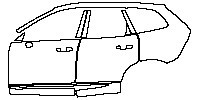 Volvo XC60 Inscription 2018 - (left) Door+BC Pillar+Rear Fender