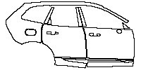 Volvo XC60 Inscription 2018 - (right) Door+BC Pillar+Rear Fender