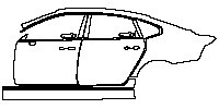 (left) Door+Side Skirt+Rear Fender