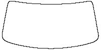 Volkswagen Tiguan (EU) Window 2024 - Windshield (without mirror and dotted area cutout)