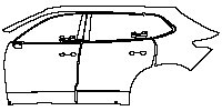 Volkswagen Tiguan L Pro Exterior 2024 - (left) Door+Side Skirt+Rear Fender