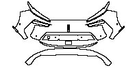 WEY Blue Mountain DHT-PHEV Exterior 2023 - Bumper+Headlamp (without license plate cut out，with 6 PDC)