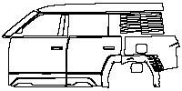 (left) Door+Side Skirt+Rear Fender