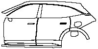 Zeekr 7X Exterior Passenger Cars 2026 - (left) Door+Side Skirt+Rear Fender
