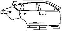 Acura RDX Exterior 2016 - (right) Door+Rear Fender+Side Skirt