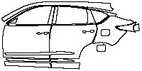 Acura RDX Exterior 2016 - (left) Door+Rear Fender+Side Skirt