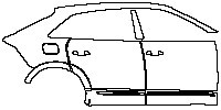 Audi Q8 Exterior 2018 - (right) Door+B Pillar+Rear Fender+Side Skirt (without roof rail)