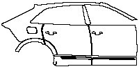 Audi Q8 Exterior 2018 - (right) Door+B Pillar+Rear Fender+Side Skirt (with roof rail)