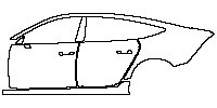 Audi A7 A7 Sportback 2012 - (left) Door+B Pillar+Rear Fender+Side Skirt
