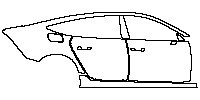Audi A7 A7 Sportback 2012 - (right) Door+B Pillar+Rear Fender+Side Skirt