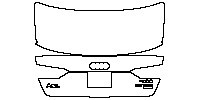 Audi A6 A6L 2016 - Trunk Lid (with ''一汽奥迪'' , ''55TFSI'' , ''A6L'' , ''quattro'' emblems)