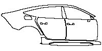 Audi A7 RS7 Sportback 2014 - (right) Door+B Pillar+Rear Fender+Side Skirt