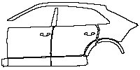 Audi Q8 Exterior 2020 - (left)Door+Side Skirt+Rear Fender (without roof rail)